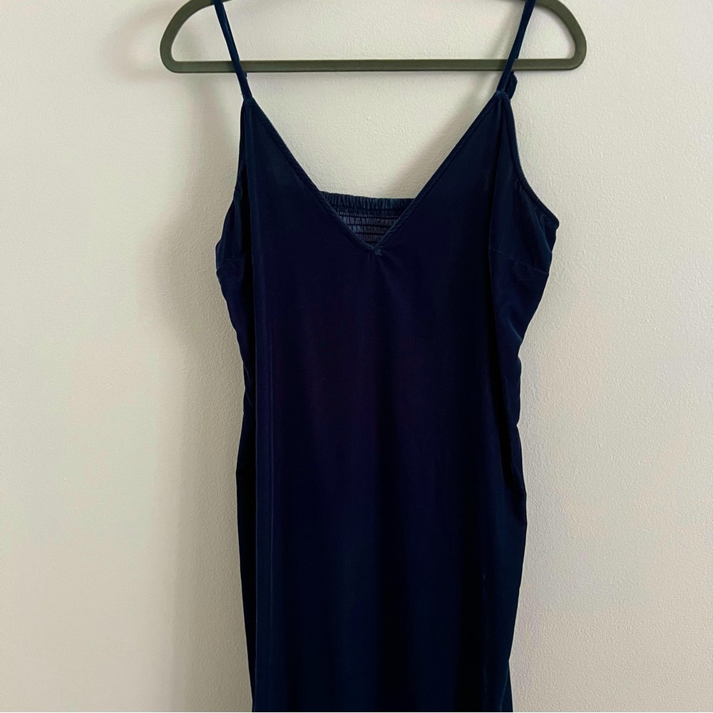 Old Navy blue velvet slip dress